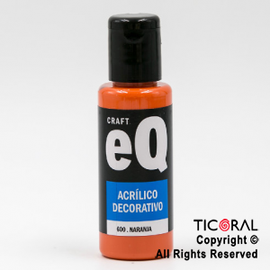 ACRIL.DECOR.EQ 600 NARANJA 50ML X 6 UNIDADES